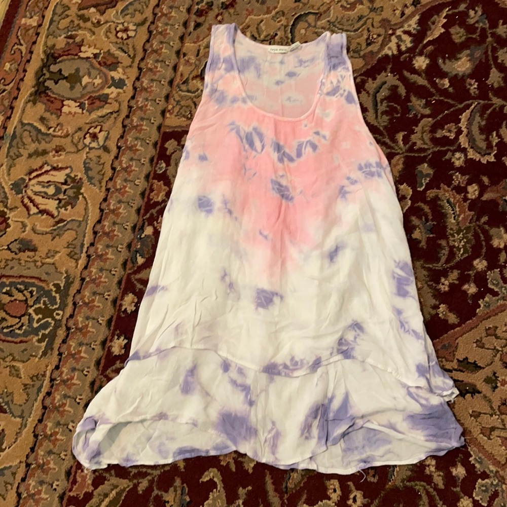 Tie die layered dress